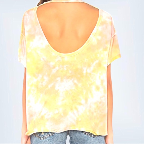 NWT We the Free All Mine Berry Tie Dye V-Neck Tee - Picture 2 of 7